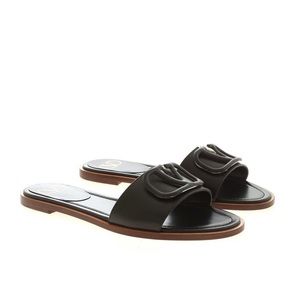 Valentino Garavani Leather Vlogo Slides